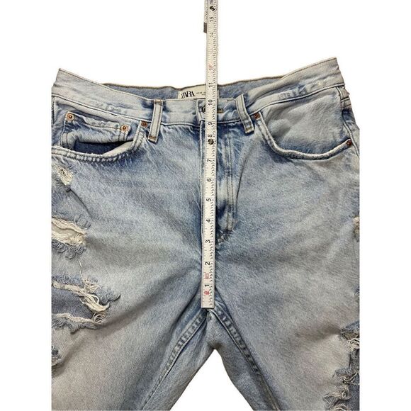Zara The Truth Slim ripped distressed mid-rise jeans sz 8 - Picture 7 of 8